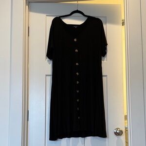 Black Button-Down Dress